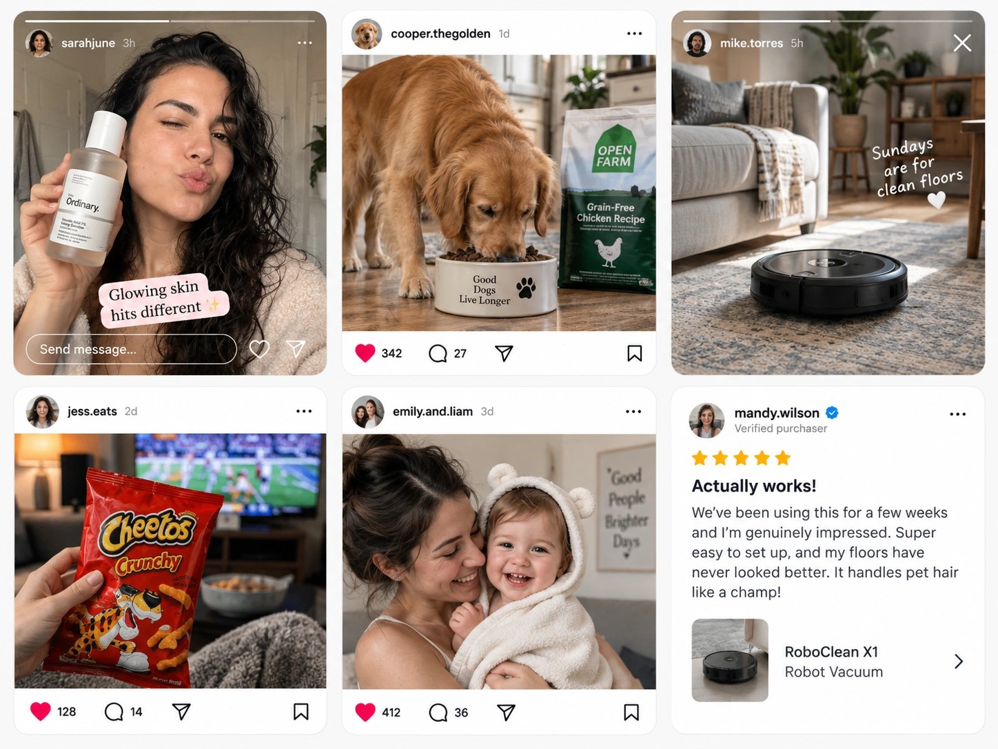 Reviews, social sharing and word-of-mouth moments across channels